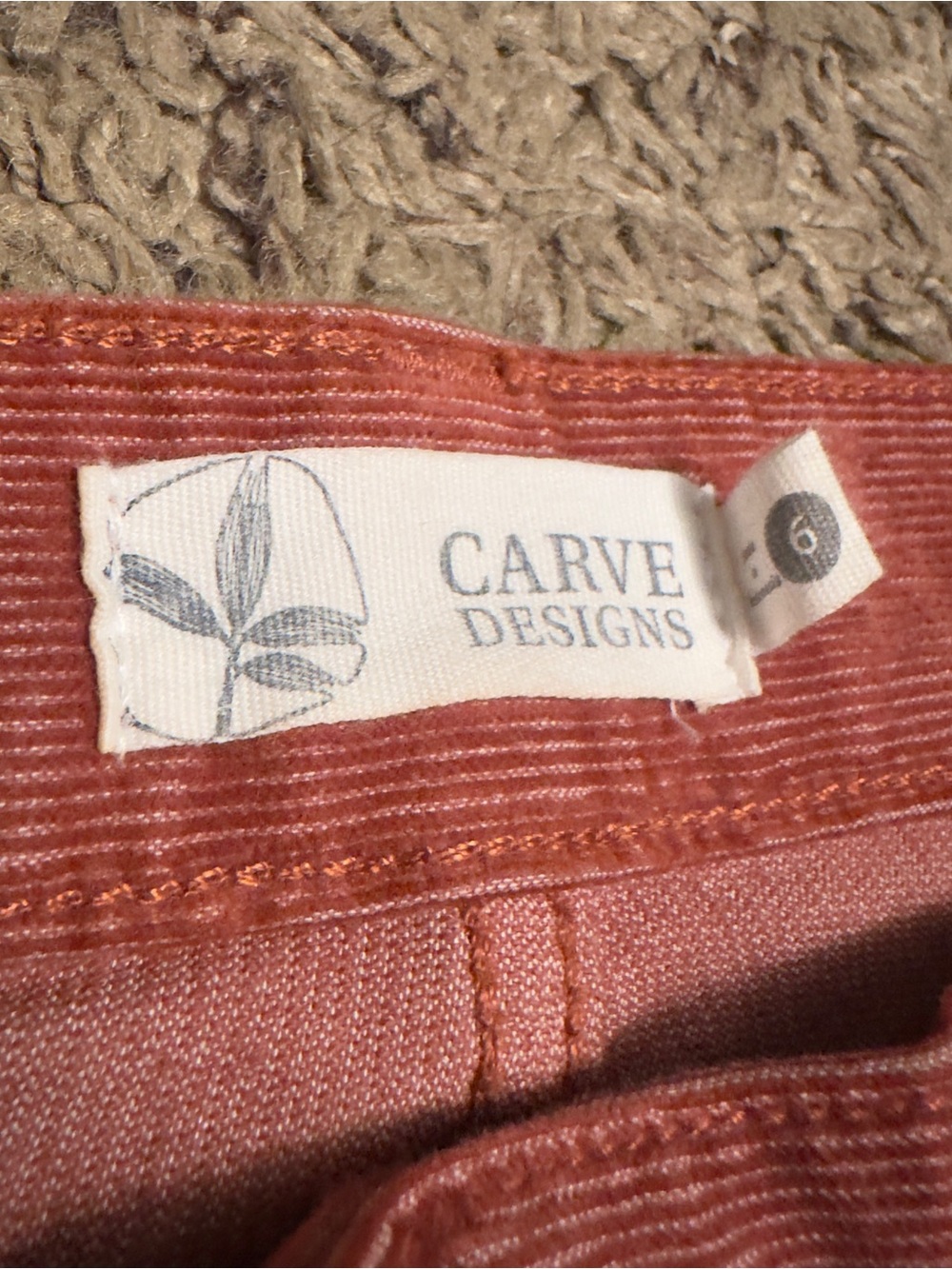 Carve Designs Corduroy Jorts Womens 9”inseam Jean Shorts - Picture 3 of 6